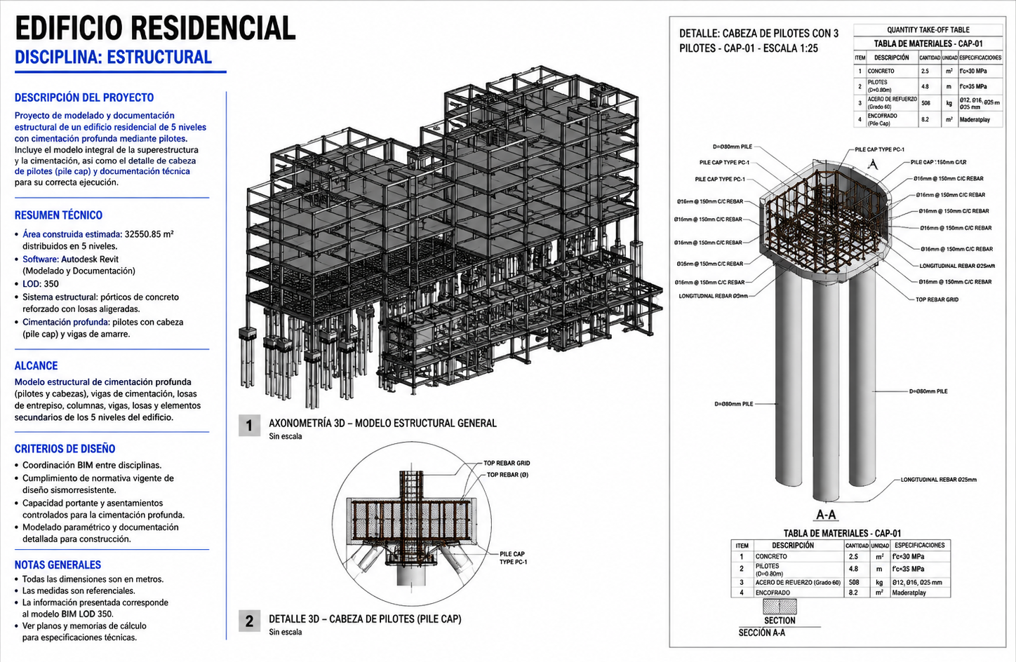 Edificio Residencial Estructura 5 Niveles