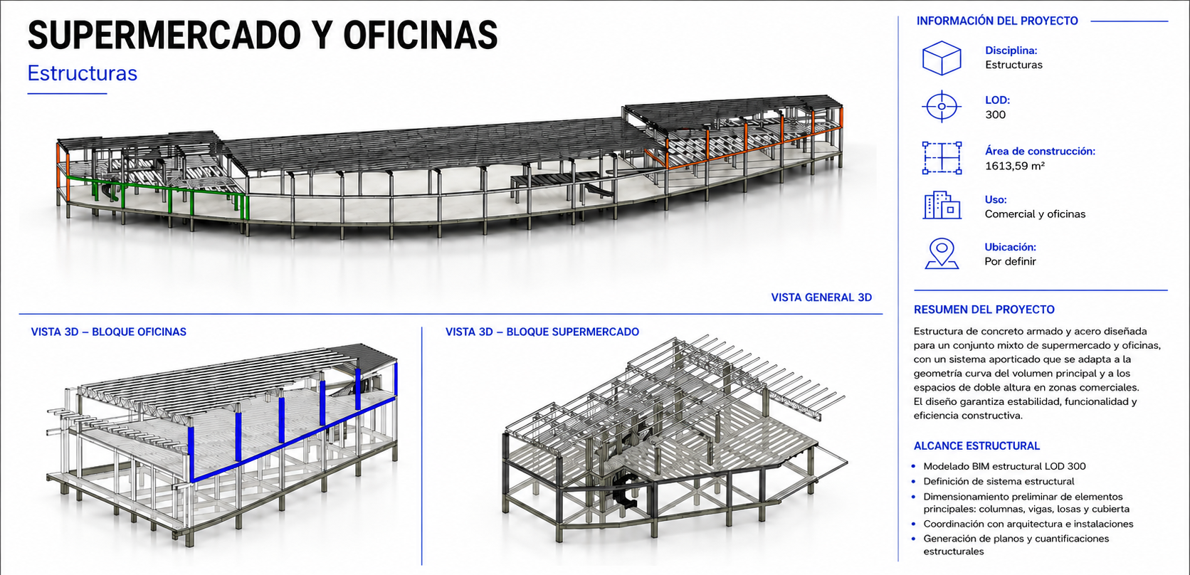 Supermercado y Oficinas Estructura